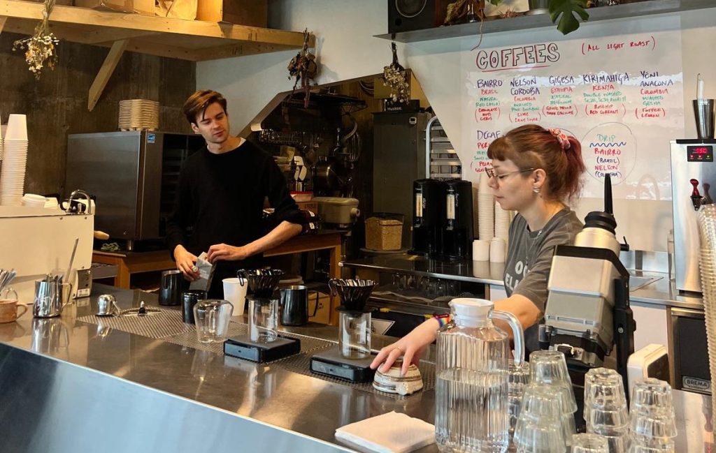Employees of Regard Coffee in Nanaimo working